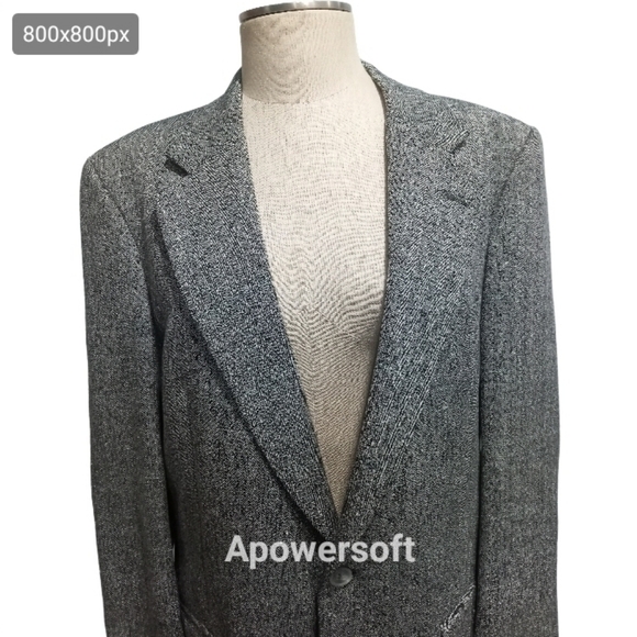 Vintage Burberry gray plaid oversized blazer - Picture 4 of 11